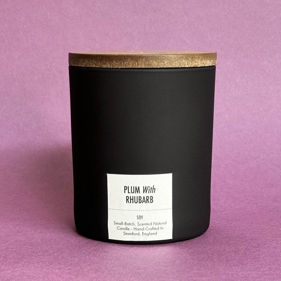 Plum With Rhubarb Scented Soy Candle