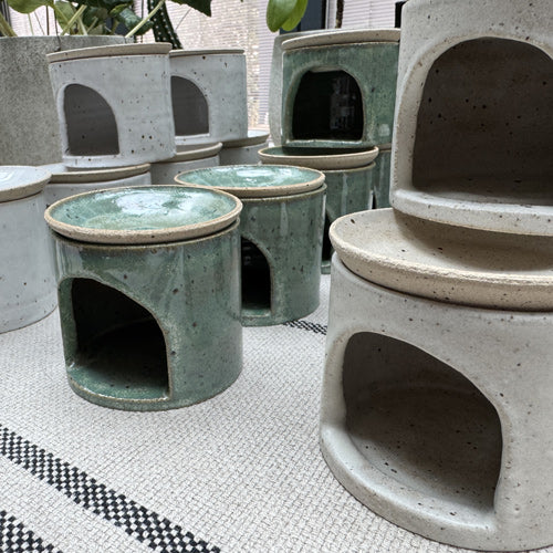 Hand Thrown Stoneware Burner - for Oil & Wax Melts
