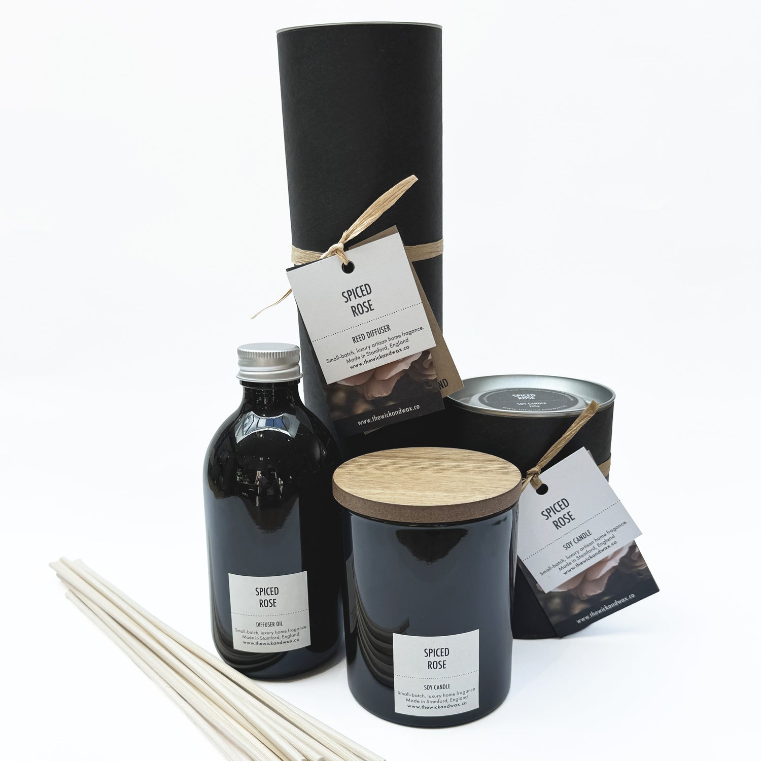 Spiced Rose - Scented Candle and Diffuser Duo